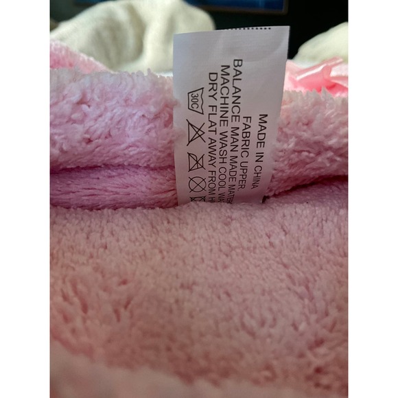 NOS CHEROKEE SuPeR PLUSH house slippers PINK 8-9 - Picture 2 of 4